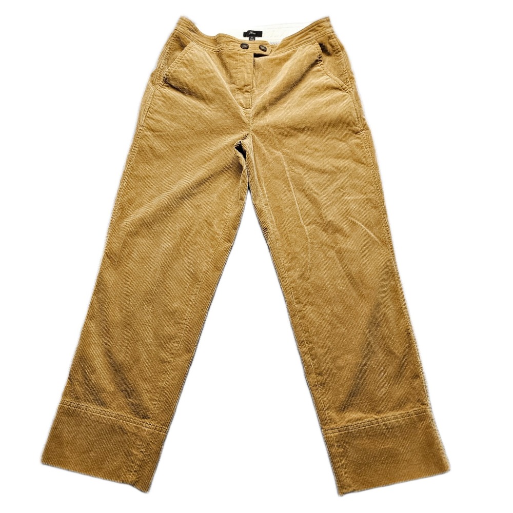 J.Crew‎ Pants Womens 8 Tan Corduroy Stretch Slash Pocket Straight Leg Outdoor